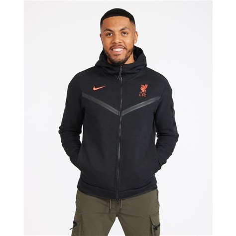 LFC Nike Mens Black Tech Fleece Full